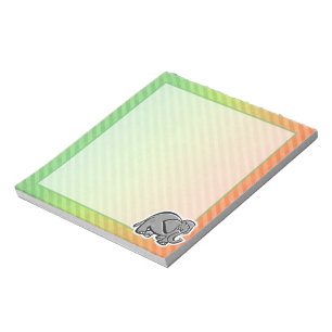 Bloco De Notas Elefante Bonito; Colorido