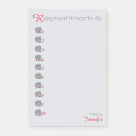 Bloco De Notas Elefante de Cinza personalizado "RElephant" para l