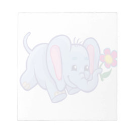 Bloco De Notas Elefante de desenho animado fofo