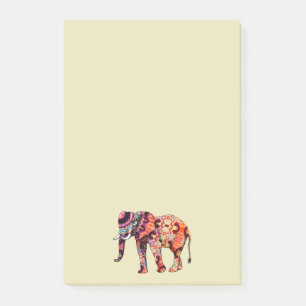 Bloco De Notas Elefante multicolorido colorido