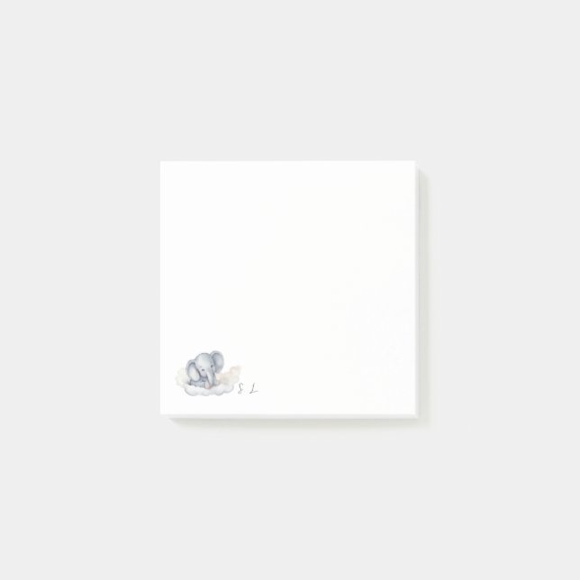 Bloco De Notas Elefante para Bebê (Frente)