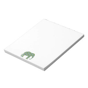 Bloco De Notas Elefante selvagem floral