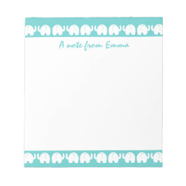 Bloco De Notas Elefantes em uma Fila