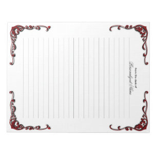 Bloco De Notas Elegância Barroca - Negra