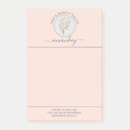 Bloco De Notas Elegância cor-de-rosa do logotipo do Ouro Beauon S