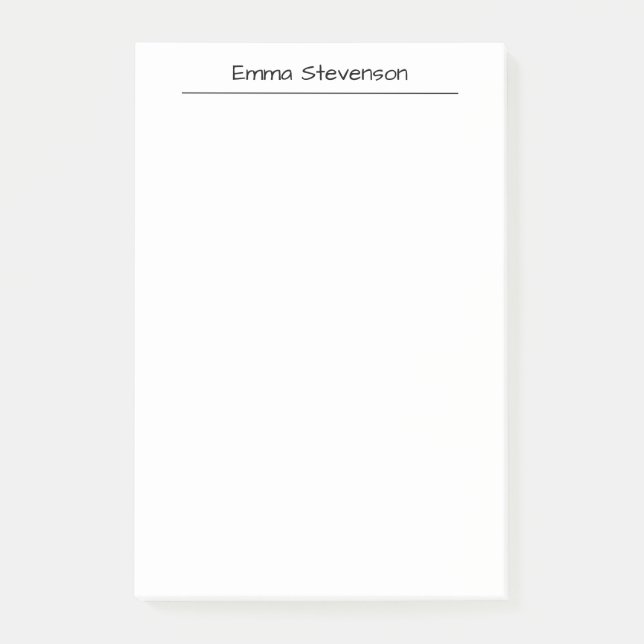 Bloco De Notas Elegant Black & White Handwriting Professional (Frente)