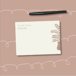 Bloco De Notas Elegant Botanical Personalized Post-It Notes