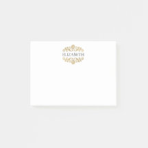 Elegant Chic Modern Monogram Black Gold 