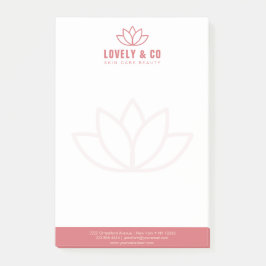 Bloco De Notas Elegant Dusty Rose & Ivory Salon Beauty