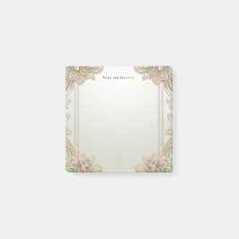 Bloco De Notas Elegant Gold Ornate Post it Notes