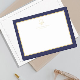 Bloco De Notas Elegant gold scales of justice logo attorney