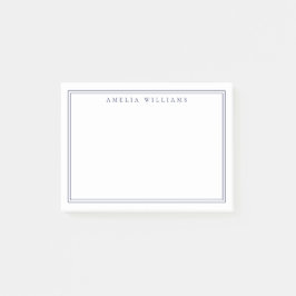 Bloco De Notas Elegant Minimalist Blue Two Border