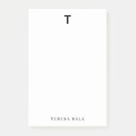 Bloco De Notas Elegant Minimalist Classic Monogram Design