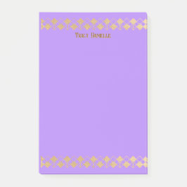 Bloco De Notas Elegant Minimalist Gold Accent Lavender