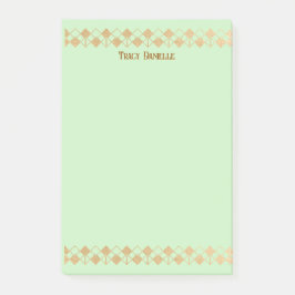 Bloco De Notas Elegant Minimalist Gold Accent Mint Green 