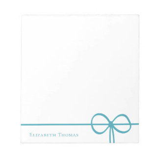 Bloco De Notas Elegant Modern Minimalist Stylish Blue Bow