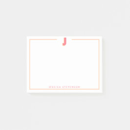 Bloco De Notas Elegant Personalized Monogram 3D Letter J Initial 