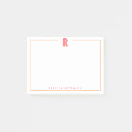 Bloco De Notas Elegant Personalized Monogram 3D Letter R Initial 