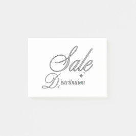 Bloco De Notas Elegant Silver Script Professional Post-it Notes