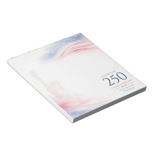 Bloco De Notas Elegante 250º Dia da Independência Americana 4 de