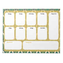 Elegante Art Deco Weekly Planner - Semanal