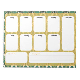 Bloco De Notas Elegante Art Deco Weekly Planner - Semanal