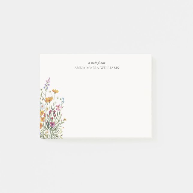 Bloco De Notas Elegante Boho Chic Personalizado (Frente)