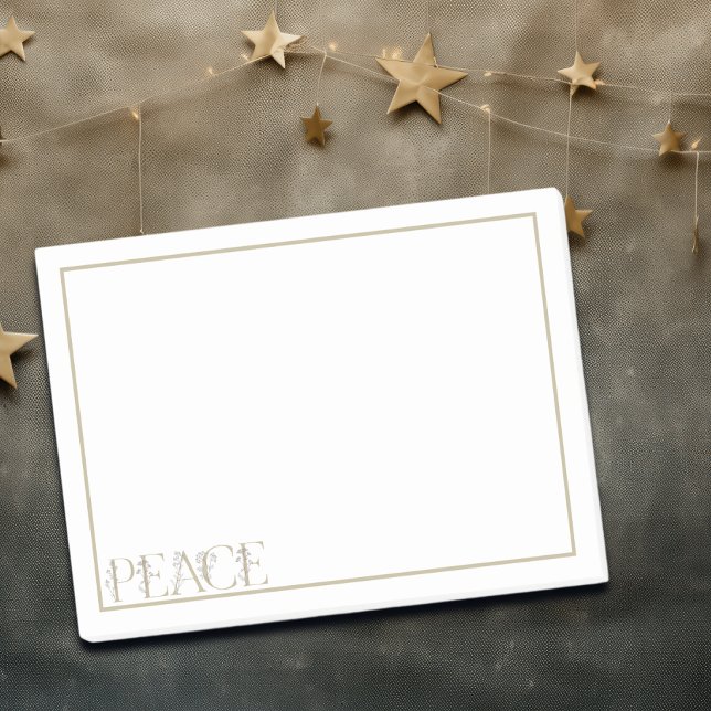 Bloco De Notas Elegante Botânico de Paz (Criador carregado)