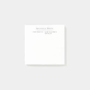Bloco De Notas Elegante Branco Profissional Moderno Simples