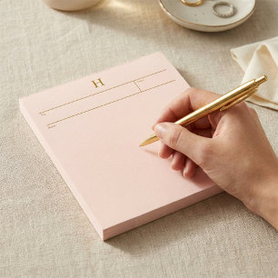 Bloco de Notas Elegante com Monograma para ela