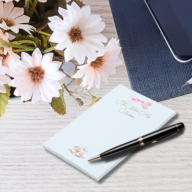 Bloco De Notas Elegante do Partido Tea Regência do chá de panela (Criador carregado)