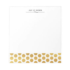 Bloco de notas elegante Dourado e branco