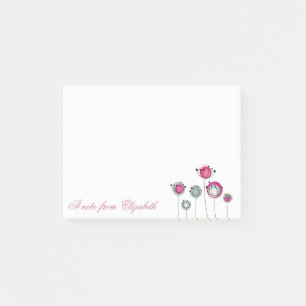 Bloco De Notas Elegante Estiloso Meninas, Flores