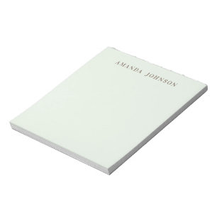 Bloco De Notas Elegante Feminino NOME PERSONALIZADO Dourado verde