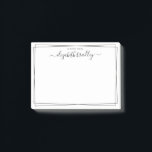 Bloco De Notas Elegante Girly Monographic Signature Black White P<br><div class="desc">Notas de Nomes Brancos e Negros de Senha de Música Moderna, Menina, Elegante. Ele apresenta um modelo de script de caligrafia simples com letras maiúsculas/minúsculas monograma/nome de cheio com letras maiúsculas e simples (2) com borda fina (frame). É fácil personalizar adicionar seu nome. Perfeito para namorada, mãe, empresário, profissional de...</div>