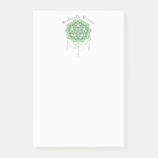 Bloco De Notas Elegante Jeweled Zen Mandala (Frente)