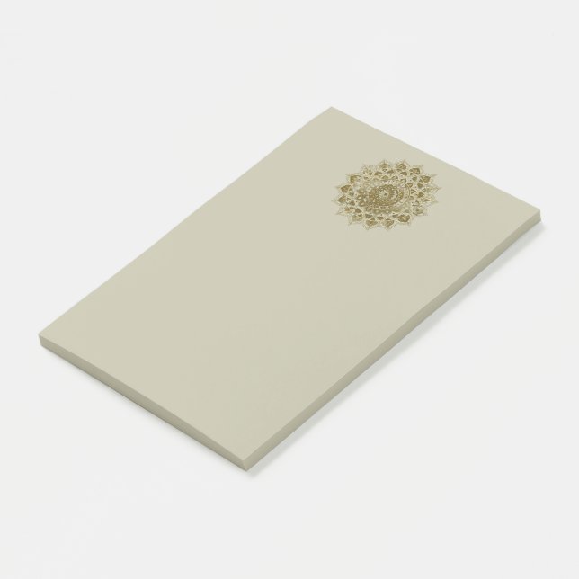 Bloco De Notas Elegante Mandala Colorido Estilo Índia 4 (Inclinado)