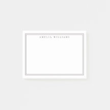 Elegante Minimalista Marrom Duas Bordas