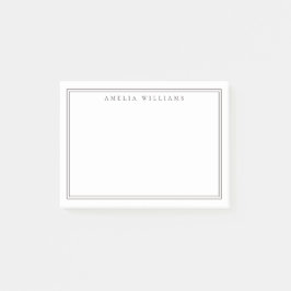 Bloco De Notas Elegante Minimalista Marrom Duas Bordas