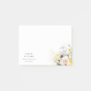 Bloco De Notas Elegante Moderno Boho Colorido Rosa Floral