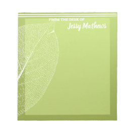 BLOCO DE NOTAS ELEGANTE MODERNO LEAF GREEN MODELO