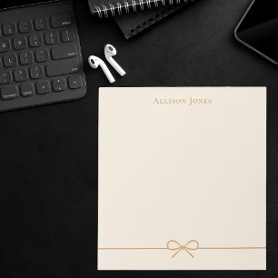 Bloco De Notas Elegante Moderno Minimalista Fofa Laço Simples