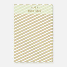 Bloco De Notas Elegante Monograma Dourado e Cinza I Minimalista E