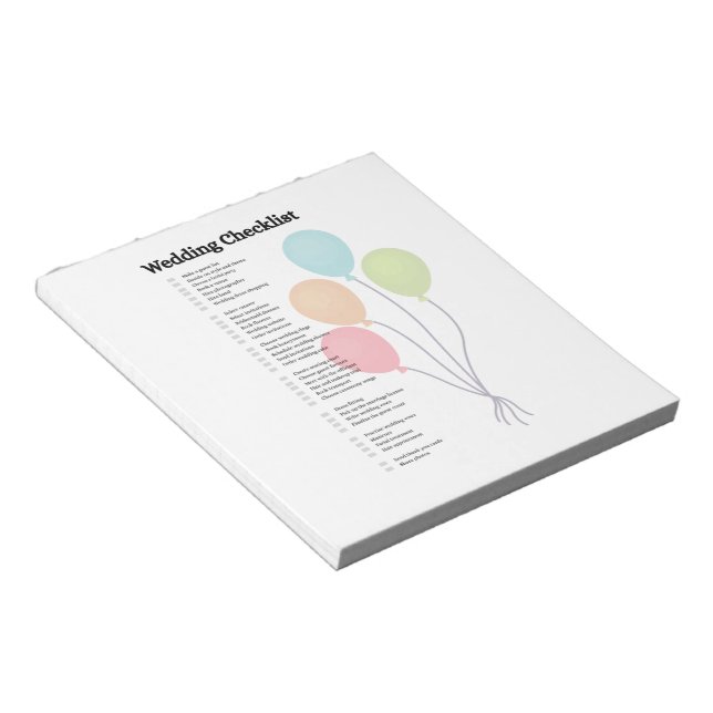 Bloco de Notas Elegante para Lista de Verificação  (Inclinado)