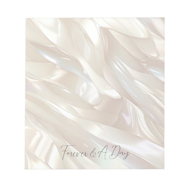 Bloco De Notas Elegante Pearl White Shell Abstrato (Frente)