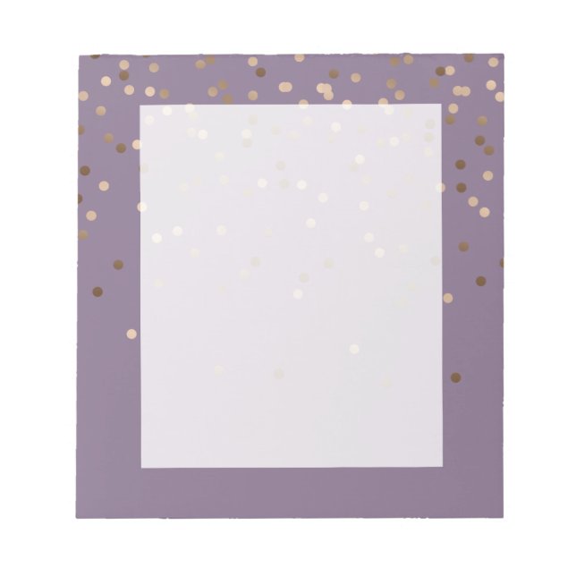Bloco De Notas elegante pintinho glam rosa dourado confetti ponto (Frente)