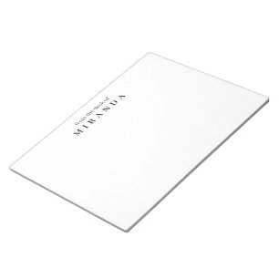 Bloco De Notas Elegante Simples Da Mesa Do Escrevendo