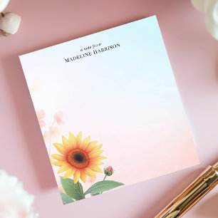 Bloco De Notas Elegante Sunflower Personalizado