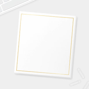 Bloco De Notas Elegante vazio Dourado