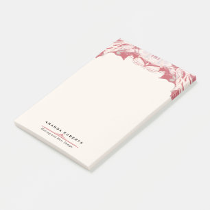 Bloco De Notas Elegante, vermelho e preto